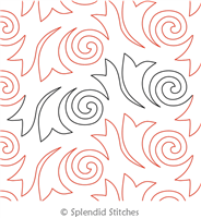 Digital Quilting Design Ribbon Swirl Panto by Splendid Stitches.