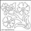 Digital Quilting Design Ruffle Flower Block by Splendid Stitches.