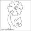 Digital Quilting Design Ruffle Flower Block Motif by Splendid Stitches.