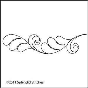 Digital Quilting Design Ruffle Flower Motif by Splendid Stitches.
