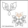 Digital Quilting Design Ruffle Flower Triangle by Splendid Stitches.