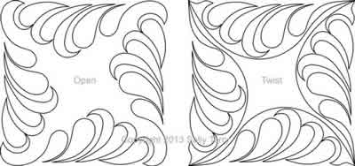 Digital Quilting Design Feather1 Blocks by Sally Terry.