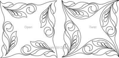 Digital Quilting Design Fleur Blocks by Sally Terry.