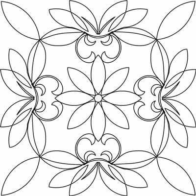 Digital Quilting Design Pathways Block 3 by Sally Terry.