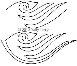 Digital Quilting Design TT Wind p2p by Sally Terry.