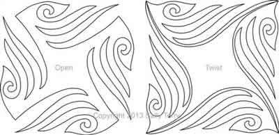 Digital Quilting Design Wind Blocks by Sally Terry.