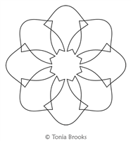 Core Block 3 Tonia Brooks. This image demonstrates how this computerized pattern will stitch out once loaded on your robotic quilting system. A full page pdf is included with the design download.