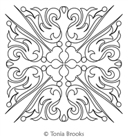 Felicity Block 1 by Tonia Brooks. This image demonstrates how this computerized pattern will stitch out once loaded on your robotic quilting system. A full page pdf is included with the design download.