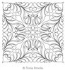 Flori Block 3 by Tonia Brooks. This image demonstrates how this computerized pattern will stitch out once loaded on your robotic quilting system. A full page pdf is included with the design download.