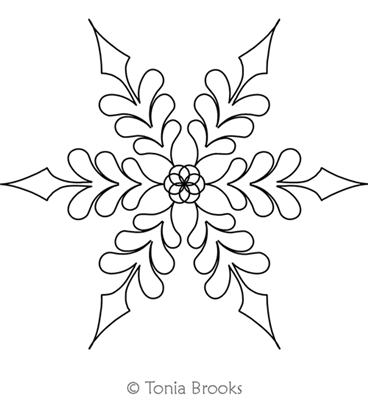 Irish Feather Array 1 by Tonia Brooks. This image demonstrates how this computerized pattern will stitch out once loaded on your robotic quilting system. A full page pdf is included with the design download.