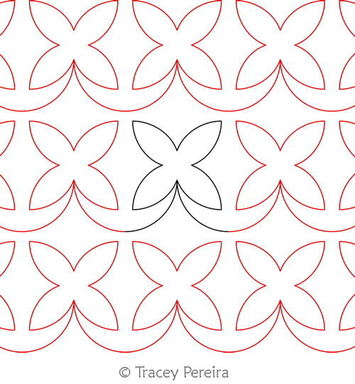 Digital Quilting Design Almost A Butterfly by Tracey Pereira.