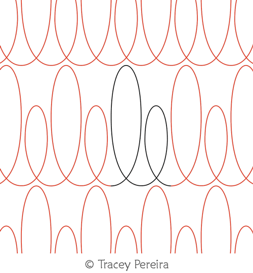 Digital Quilting Design Big Loop Little Loop by Tracey Pereira.