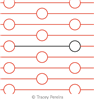 Dashing  Dot by Tracey Pereira. This image demonstrates how this computerized pattern will stitch out once loaded on your robotic quilting system. A full page pdf is included with the design download.