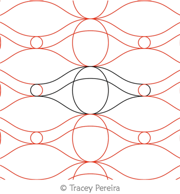 Eye See You by Tracey Pereira. This image demonstrates how this computerized pattern will stitch out once loaded on your robotic quilting system. A full page pdf is included with the design download.