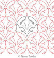 Digital Quilting Design Fancy Fleur by Tracey Pereira.