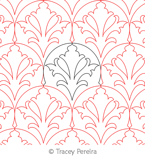 Digital Quilting Design Fancy Fleur by Tracey Pereira.