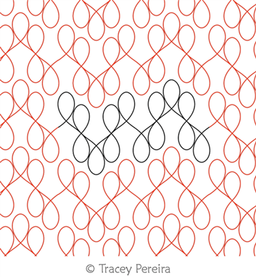 Figure 8 Loopy Loops by Tracey Pereira. This image demonstrates how this computerized pattern will stitch out once loaded on your robotic quilting system. A full page pdf is included with the design download.