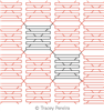 Modern Spools Panto by Tracey Pereira. This image demonstrates how this computerized pattern will stitch out once loaded on your robotic quilting system. A full page pdf is included with the design download.