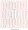 Pan Pipes by Tracey Pereira. This image demonstrates how this computerized pattern will stitch out once loaded on your robotic quilting system. A full page pdf is included with the design download.