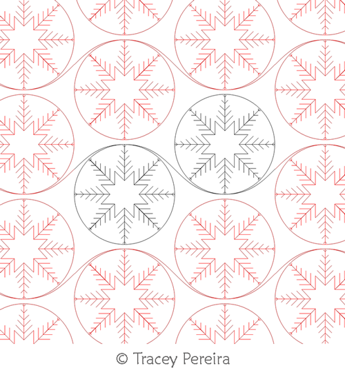 Digital Quilting Design Scandi Snowflake Decs by Tracey Pereira.