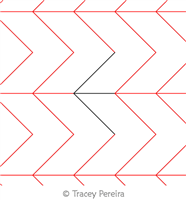 Tracey's Tracks by Tracey Pereira. This image demonstrates how this computerized pattern will stitch out once loaded on your robotic quilting system. A full page pdf is included with the design download.