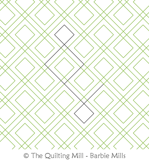 Almost Plaid by The Quilting Mill. This image demonstrates how this computerized pattern will stitch out once loaded on your robotic quilting system. A full page pdf is included with the design download.