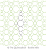 Bubble Stack by The Quilting Mill. This image demonstrates how this computerized pattern will stitch out once loaded on your robotic quilting system. A full page pdf is included with the design download.