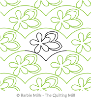 Delight QM by The Quilting Mill. This image demonstrates how this computerized pattern will stitch out once loaded on your robotic quilting system. A full page pdf is included with the design download.