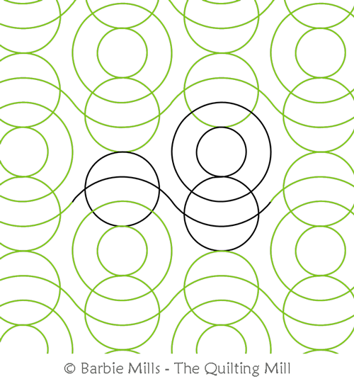 Delusion by The Quilting Mill. This image demonstrates how this computerized pattern will stitch out once loaded on your robotic quilting system. A full page pdf is included with the design download.