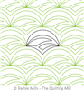 Easy Clamshell Wave by The Quilting Mill. This image demonstrates how this computerized pattern will stitch out once loaded on your robotic quilting system. A full page pdf is included with the design download.