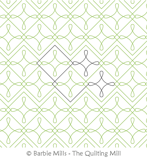 Eyelet Squares by The Quilting Mill. This image demonstrates how this computerized pattern will stitch out once loaded on your robotic quilting system. A full page pdf is included with the design download.