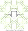 Framework by The Quilting Mill. This image demonstrates how this computerized pattern will stitch out once loaded on your robotic quilting system. A full page pdf is included with the design download.