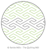 Labyrinth Full Row Block by The Quilting Mill. This image demonstrates how this computerized pattern will stitch out once loaded on your robotic quilting system. A full page pdf is included with the design download.