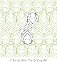 Ornate QM by The Quilting Mill. This image demonstrates how this computerized pattern will stitch out once loaded on your robotic quilting system. A full page pdf is included with the design download.