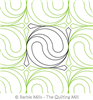 Psychedelic by The Quilting Mill. This image demonstrates how this computerized pattern will stitch out once loaded on your robotic quilting system. A full page pdf is included with the design download.