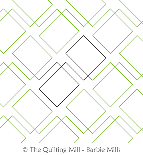 RecTangle by The Quilting Mill. This image demonstrates how this computerized pattern will stitch out once loaded on your robotic quilting system. A full page pdf is included with the design download.