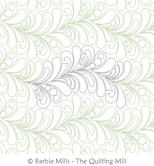 Resplendant by The Quilting Mill. This image demonstrates how this computerized pattern will stitch out once loaded on your robotic quilting system. A full page pdf is included with the design download.