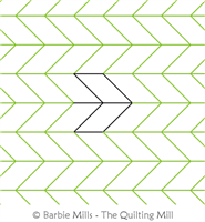 Simplest Chevron Horizontal by The Quilting Mill. This image demonstrates how this computerized pattern will stitch out once loaded on your robotic quilting system. A full page pdf is included with the design download.