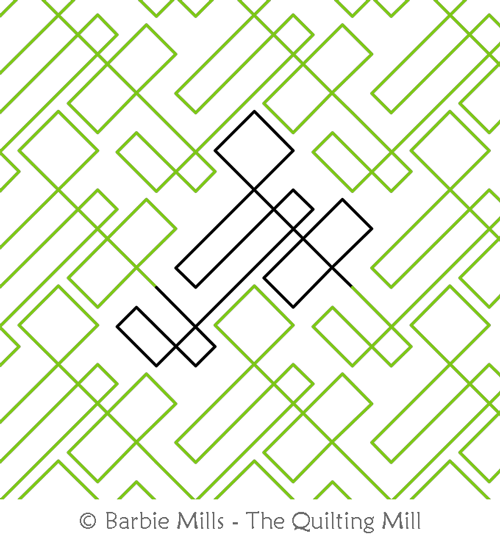 Skating Rink Carpet by The Quilting Mill. This image demonstrates how this computerized pattern will stitch out once loaded on your robotic quilting system. A full page pdf is included with the design download.