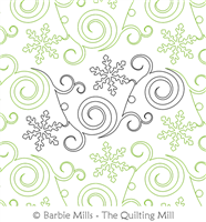 Snow Blitz by The Quilting Mill. This image demonstrates how this computerized pattern will stitch out once loaded on your robotic quilting system. A full page pdf is included with the design download.