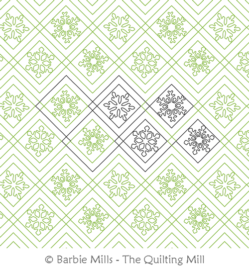 Snowy Plaid The Quilting Mill. This image demonstrates how this computerized pattern will stitch out once loaded on your robotic quilting system. A full page pdf is included with the design download.