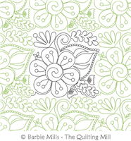 Southern Belle Floral by The Quilting Mill. This image demonstrates how this computerized pattern will stitch out once loaded on your robotic quilting system. A full page pdf is included with the design download.