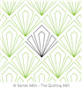 Squared Scallop Shell 1 by The Quilting Mill. This image demonstrates how this computerized pattern will stitch out once loaded on your robotic quilting system. A full page pdf is included with the design download.