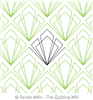 Squared Scallop Shell 2 by The Quilting Mill. This image demonstrates how this computerized pattern will stitch out once loaded on your robotic quilting system. A full page pdf is included with the design download.