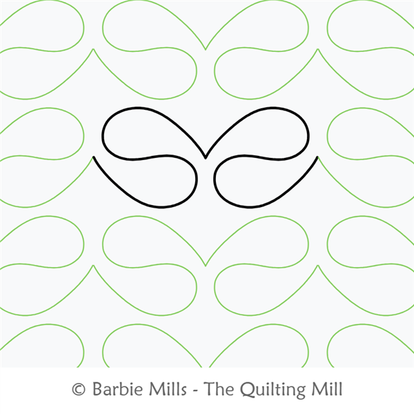 Bloop by The Quilting Mill. This image demonstrates how this computerized pattern will stitch out once loaded on your robotic quilting system. A full page pdf is included with the design download.