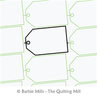 Gift Tag by The Quilting Mill. This image demonstrates how this computerized pattern will stitch out once loaded on your robotic quilting system. A full page pdf is included with the design download.