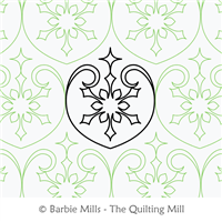 Midnight Frost by The Quilting Mill. This image demonstrates how this computerized pattern will stitch out once loaded on your robotic quilting system. A full page pdf is included with the design download.