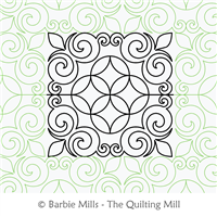 Ornate Tile Orange Peel by The Quilting Mill. This image demonstrates how this computerized pattern will stitch out once loaded on your robotic quilting system. A full page pdf is included with the design download.