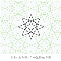 Paper Box Star by The Quilting Mill. This image demonstrates how this computerized pattern will stitch out once loaded on your robotic quilting system. A full page pdf is included with the design download.
