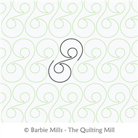 Rolling Fog by The Quilting Mill. This image demonstrates how this computerized pattern will stitch out once loaded on your robotic quilting system. A full page pdf is included with the design download.